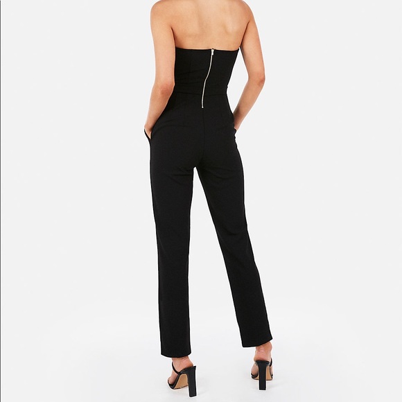 Express Strapless Sweetheart Neck Jumpsuit - Picture 2 of 3